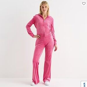 Juicy Couture Pink Velour Tracksuit Set - XL